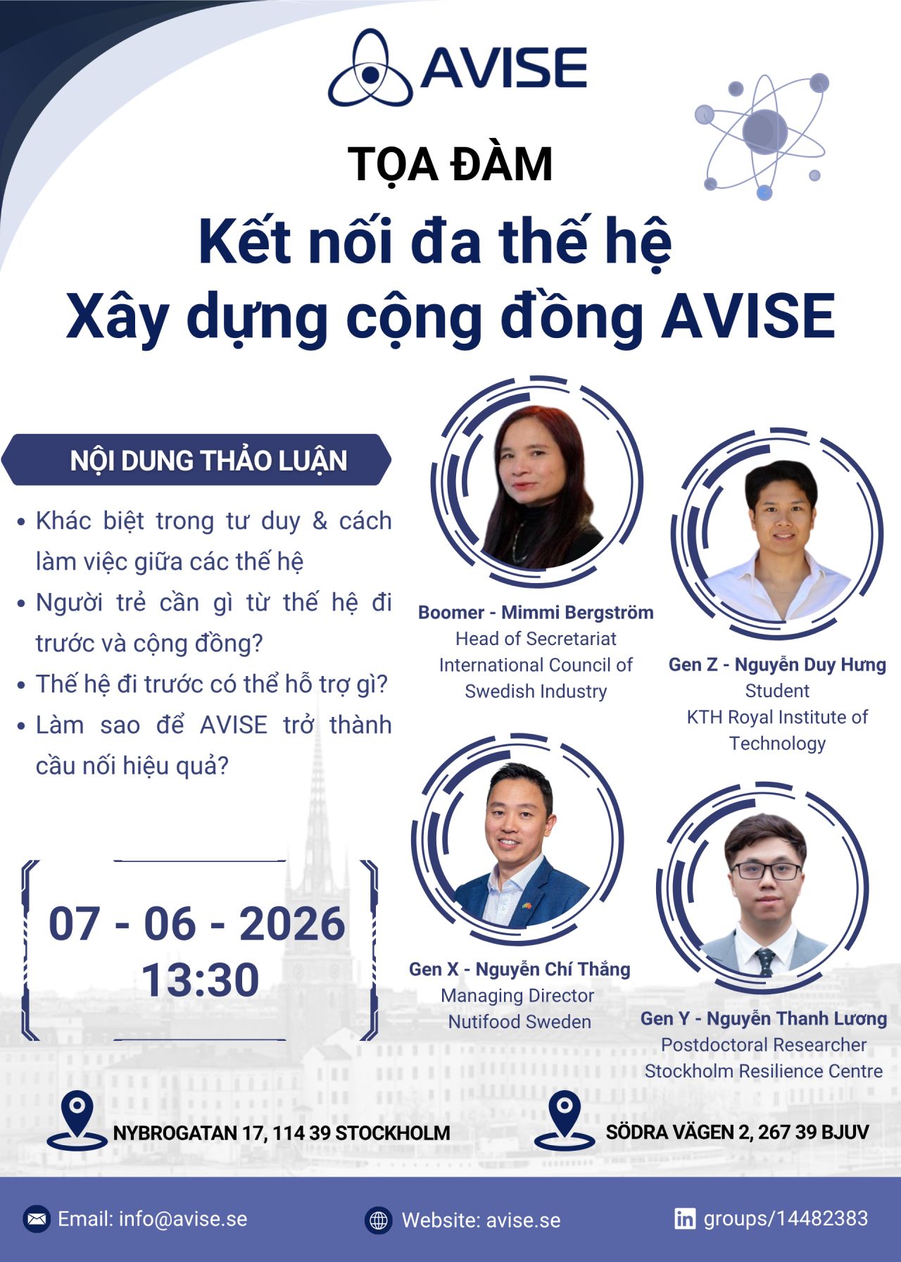 Poster của AVISE Day 2026: Kết nối đa thế hệ – Xây dựng cộng đồng AVISE